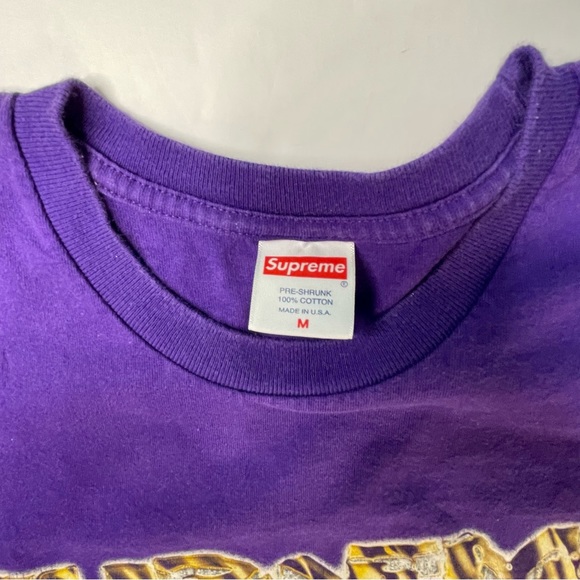 Supreme Diamond Logo Purple Color Mens Medium Size Tee Shirt - Picture 5 of 6